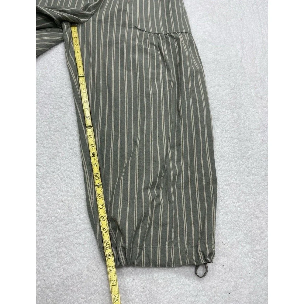 Free People Jumpsuit Women Gray Stripe Cotton Verona Bare Boho Retro Size XL New
